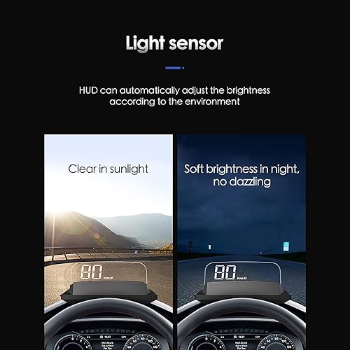EBTOOLS pour tête haute voiture Affichage Tête Haute Voiture Voiture HUD Affichage Tête Haute Affichage Tête Haute Modification Universelle Adaptée aux Véhicules Conformes à la Norme OBD II - Poukt