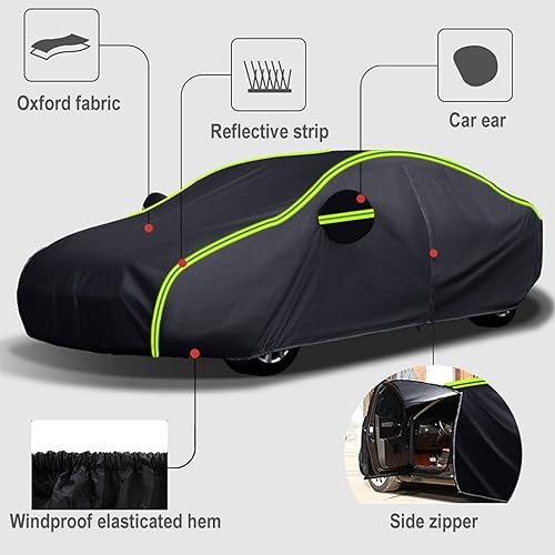Bâche de Voiture Anti-grêle pour Renault Clio 4 (2016-2020),Coque Intégrale pour Protection Contre Le Soleil, La Pluie Et avec Fermeture éclair Et Cordon De Serrage Coupe-Vent - Poukt