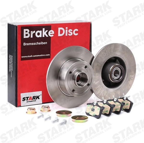 STARK Disques et plaquettes de freins SKBK-10991415 Essieu arrière avec tôle anti-bruit plein - Poukt