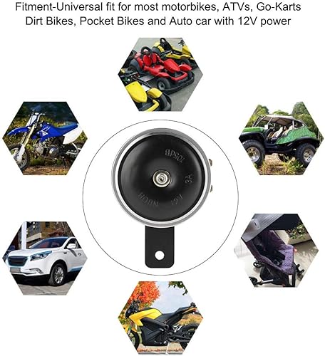 3 pouces 12V 1105dB klaxon en métal étanche super fort adapté pour voiture véhicule camion moto universel - Poukt