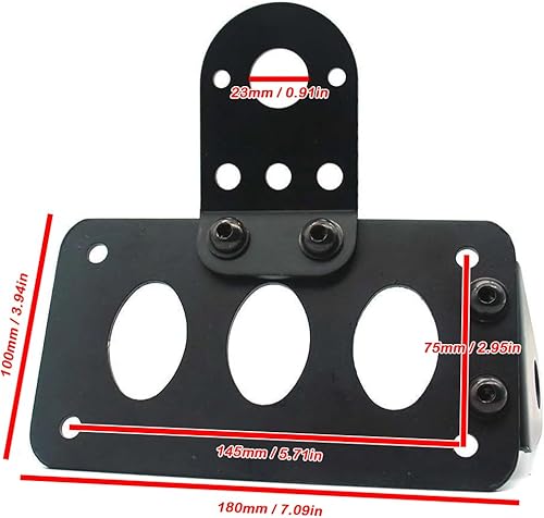 Support de plaque d'immatriculation pour moto - Feu arrière de moto avec support, locomotive support latéral LED - Support de plaque d'immatriculation - Prince Car Cruise - Modification de voiture - Poukt