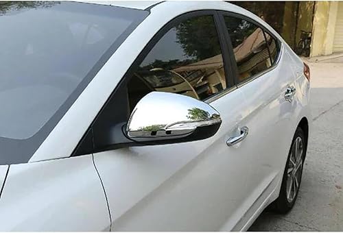 couvercle de rétroviseur aile latérale Couvercle De Rétroviseur Latéral De Voiture Pour Hyundai Pour Elantra Avante AD 2016 – 2020 Pour I30 Pour Accent Solaris de coques de rétroviseur de voiture(Silv - Poukt