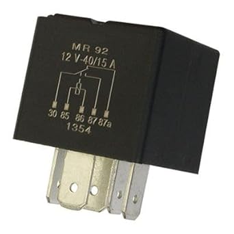 Relais Inverseur 5 Broches - Idéal pour Circuit Électrique - Léger & Compact - 6497 - Avec support - 12V - Poukt