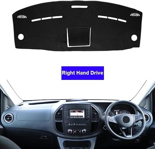 BIVVI Housse de Tableau de Bord,pour Mercedes-Benz Vito III (W447) 2015-2020 Console Centrale Tapis de Tableau de Bord Protection Solaire Accessoires - Poukt