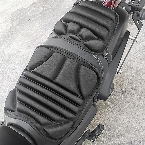 Coussin de siège en gel pour moto - 2 pièces - Coussin de siège de moto | Coussinets en gel pour moto réutilisables | Coussin de siège en gel pour moto gonflable avec texture antidérapante pour route - Poukt