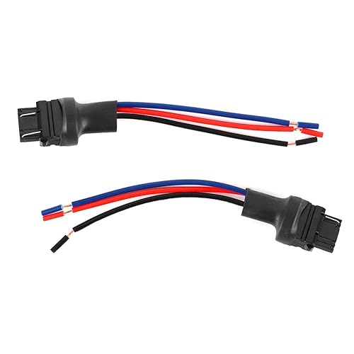 2 pièces 3157 connecteur de prise mâle fil d'adaptateur de support d'ampoule de voiture pour clignotant, feu de freinage, feu arrière et rénovation de feux de jour - Poukt