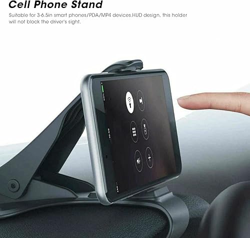 Support de Téléphone de Voiture pour Tableau de Bord, Clip de Support de Téléphone Anti-dérapant pour Tableau de Bord Universel Réglable pour MP4 PDA 3-6,5 Pouces (noir) - Poukt