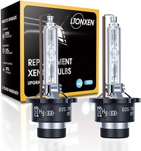 Ampoule D2S Xenon HID 6000K Blanc Froid Lampe 12V 35W pour Voiture Phare Remplacement Kit, Garantie de 2 Ans. (2 Pcs) - Poukt