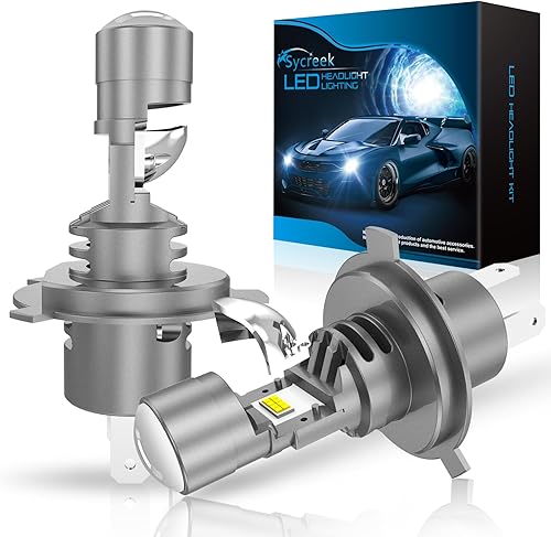 Sycreek Ampoules H11 H9 H8 LED Améliorée Pour Phare 120W 30000LM Extrêmement Lumineux 6000K Blanc,Led H11 Mini Lens Retrofit Kit - Poukt