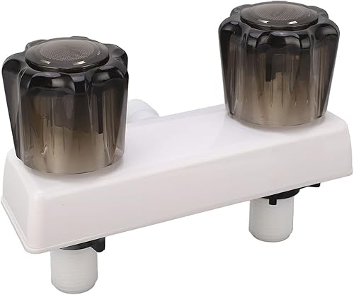 Robinet de Douche de Salle de Bain pour Camping-car, Installation Facile, Léger, Anti-éclatement, Fonctionnement à 90 Degrés, Robinet à Double Bouton pour Camping-car, Caravane, - Poukt