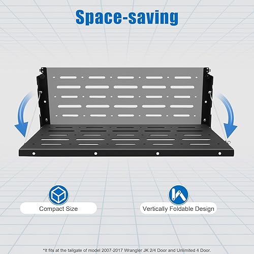 Table pliante pour voiture, Tailgate, support de coffre multi-usages, table à manger, table à manger, pliable, étagère Tailgate pour Wrangler JK Jeep - Poukt