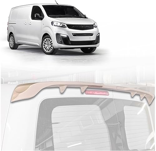 CHROMEMASTER | Becquet de Toit ; Becquet Arrière Compatible avec Fiat Scudo 2022+; Accessoires Auto - Spoiler pour Voiture; Polyuréthane; pour la Peinture; Méthode de Montage : Colle | Tuning - Poukt