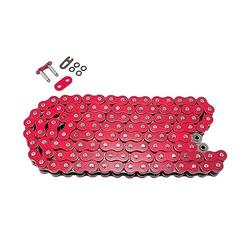 FLYINGDREAM Chaîne de moto 420 108 maillons pour 50 cc 70 cc 90 cc 110 cc 125 cc Dirt Pit Bike ATV, Go Kart, Mini Bike, Scooter, Quad (Rouge) - Poukt