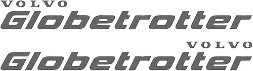2 Stickers autocollants Décor de vitre compatible pour svolvo GLOBETROTTER camion truck ref: 75 (Noir) - Poukt