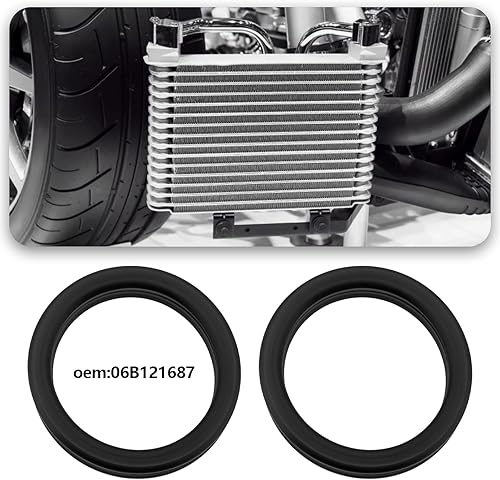 Briny River Lot de 4 joints toriques pour tuyau d'eau de voiture 06B121687 compatible avec Audi A1 (2011-2015) Sportback (2011-2015) A3 (1996-2012) 26,5 x 20,5 x 5,35 mm Noir - Poukt