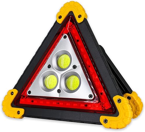Panneau de sécurité à LED Triangulaire - Triangles Routiers à Charge Rapide, Panneau de sécurité léger accrocheur Portable accrocheur - Poukt
