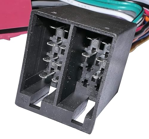 AERZETIX: Rallonge 16cm connecteur fiche ISO 16PIN 8+8 pour autoradio précâblée Faisceau Universel Alimentation+Son Haut parleurs Enceintes mâle Femelle - Poukt