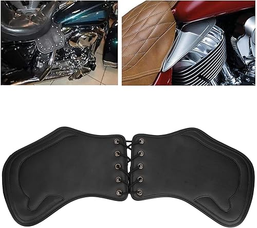QANYEGN Selle De Déflecteur De Chaleur 2 Pièces, Cté De Déflecteur De Chaleur en PU, Coussinet De Déflecteur De Bouclier Thermique De Selle Latérale en Cuir pour la Plupart des Motos - Poukt