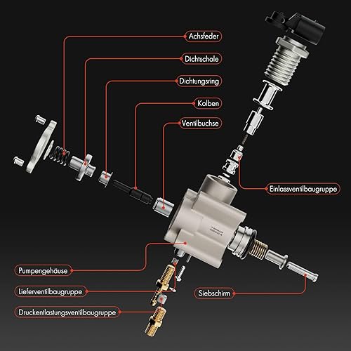 Frankberg Pompe haute pression compatible avec A5 8T3 4.2L 2007-2012 A6 4F2 C6 4.2L 2006-2011 A6 Avant 4F5 C6 2.8L 2006-2011 A8 4E2 4E8 4.2L 2006-2011 2010. Q7 4LB 4,2 l 2006-2010 - Remplacement - Poukt