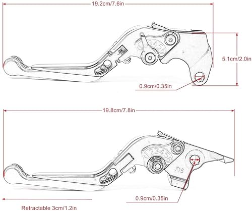 AZIKEN Levier de frein Moto Pour HON&DA pour VARADERO XL125 XL 125 2004-2013 2012 accessoires de moto Leviers de frein et d'embrayage pliables et extensibles, (Color : 8) - Poukt