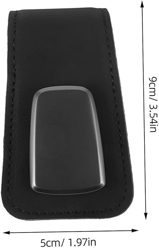 Vaguelly pince pare-soleil agrafe voiture intérieur monté Clip de lunettes de soleil pour visière clip de carte visière clip de billet de visière alliage d'aluminium Black - Poukt