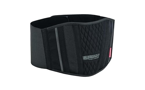 BLACKWILD Ceinture lombaire - Ceinture de soutien dorsal et correcteur de dos - Bandage de soutien dorsal pour maux de dos, moto, cyclisme, haltérophilie et salle de sport (L = 100-110 cm de tour de - Poukt
