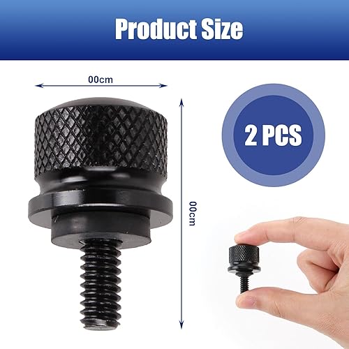 Zuroki 2 Pcs Vis de Siège Moto en Aluminium, écrous de Boulons de Fixation de Siège pour Harley 883 (Noir) - Poukt