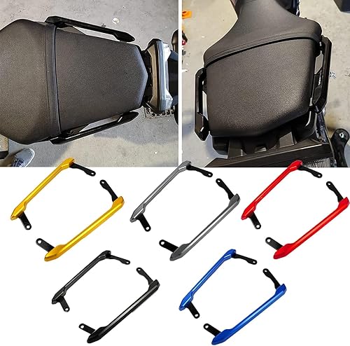 TaTonCycle Kit de Rail de Poignée D'accoudoir de Barre D'appui de siège de Passager Arrière de Moto pour Y-amaha MT-09 FZ-09 MT09 FZ09 Accessoires 2013 2014 2015 2016 2017 2018 2019 2020 (Noir) - Poukt