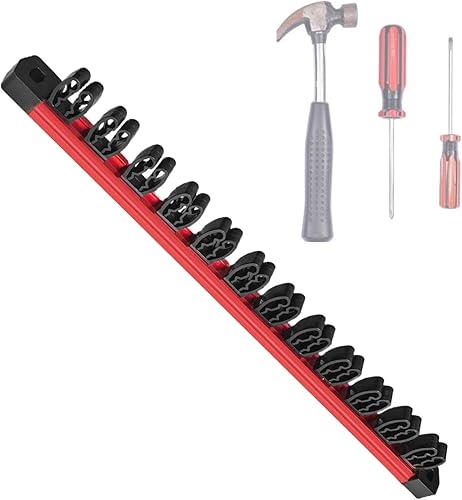 Organiseur magnétique pour tournevis et clé, bande de rangement magnétique pour outils, tiroir de coffre à outils, avec système d'organisation amélioré, largement applicable, 410 x 40 x 28 cm, pour - Poukt