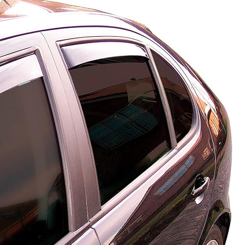 ClimAir Déflecteurs latéraux Master Noir (arrière) compatible avec Renault Austral 2022 - Poukt