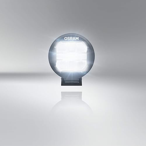 OSRAM LEDDL111-CB Round, phare LED pour éclairage de champ proche et lointain, combo, 3000 lumens, faisceau lumineux jusqu'à 300 m, phare à LED/feu de route auxiliaire et feu de position, ECE - Poukt