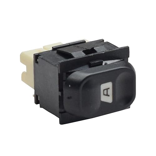 6552.Z7 Interrupteur principal de lève-vitre électrique pour Citroen Berlingo Xsara Jumpy Peugeot Partner 406 (Noir) - Poukt