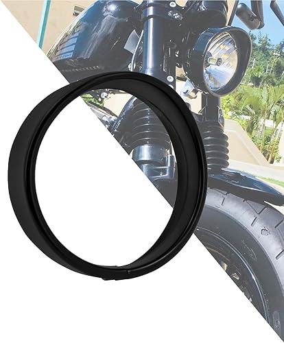 HDBUBALUS Anneau de garniture de phare de style visière pour Harley 5 3/4' LED Forty Eight XL1200X Wide Glide Forty Eight, noir - Poukt
