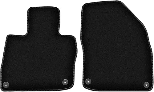 Wielganizator Tapis Avant sur Mesure en Velours pour Honda Civic VIII (UFO) (2006-2012) - Qualité : Basic | Ajustement précis, sous-Couche antidérapante, 2 pièces - Noir - Poukt