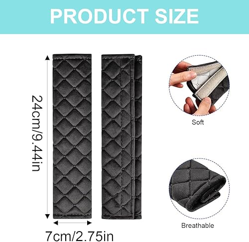 RDNKVB Confort Voyage Package de 2 Pads Ceinture Siege Auto Protège Ceinture de Sécurité Voiture - Poukt