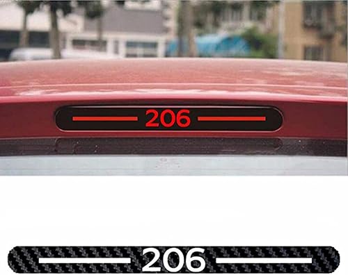 Qirc Autocollants de feux de frein en fibre de carbone pour 307 - Autocollants de décoration pour feux de freinage - Accessoires de décoration de voiture (Peugeot 307) - Poukt