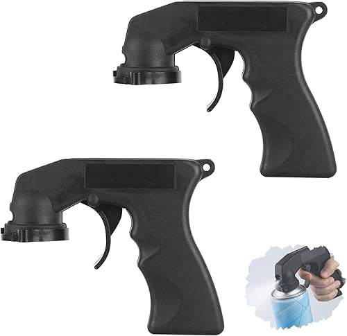 Lot de 2 porte-canettes avec poignée de pulvérisation, poignée pistolet pour pulvérisation, poignée de pistolet à peinture, support pour peinture aérosol - Poukt