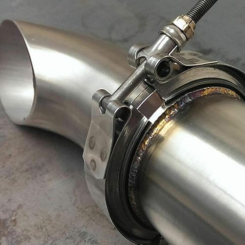 Pince V Bande,TANiCE Kit de Bride de Serrage en V-bande 2.5pouce 63mm Bande Bride d'Echappement V-Clamp Tuyau d'Echappement Pince en Acier Inoxydable pour Turbos, Vannes d’évacuation/d’écharge - Poukt