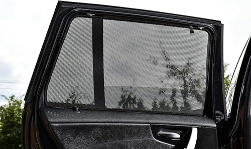 CAR SHADES Set de (Portes arrières) Compatible avec Volkswagen Tiguan 5 Portes 2008-2016 (2-pièces), Noir - Poukt