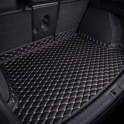SZFCL Cuir Tapis Coffre Voiture pour Volkswagen T-Roc R-Line 2019-2023 2024 Lower Layer, Antidérapant Imperméable Protection Coffre Cargaison Doublure Accessories,Black-1 - Poukt
