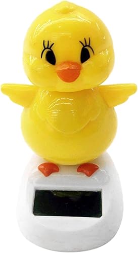 Poulet dansant solaire pour fenêtre,poussin dansant solaire,Jouets de danse solaires | Jouets de danse à énergie solaire, figurines d'ornements de poussin de dessin animé, tête de Bobble pour tableau - Poukt