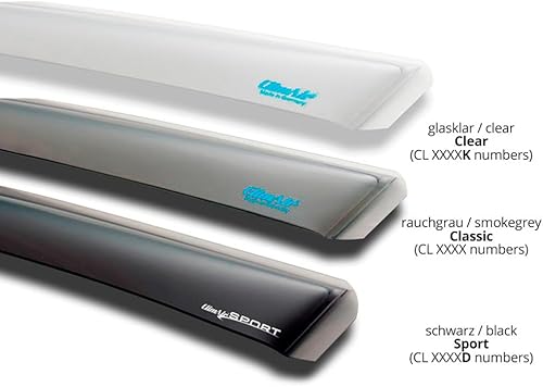 ClimAir Déflecteurs latéraux Master Noir (arrière) compatible avec Renault Austral 2022 - Poukt