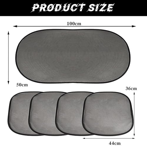 KUMSODE Pare Soleil Voiture Bébé, Lot de 5 Pare Soleil Voiture Bébé Ventouse Protection UV, Pare Soleil Auto Adhésifs pour Enfants - Poukt