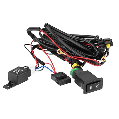 Câblage à barres lumineuses LED, Faisceau antibrouillard, Faisceau de Fil avec Relais et Interrupteur 12V 40A, Kit de câblage d'interrupteur antibrouillard pour Camion Tout-terrain - Poukt