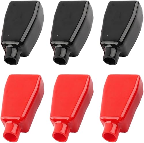 JNNJ 6 Pièces Couvercles Bornes Batterie, Bornes Batterie Protecteur Positif Et Négatif, Bouchons De Protection Pour Batterie De Voiture, Cache-Bornes D'isolateurs PVC Pour Pôle Batteries Voiture - Poukt