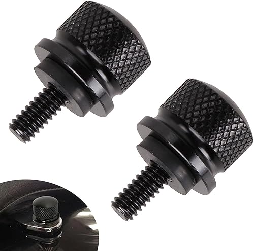 Zuroki 2 Pcs Vis de Siège Moto en Aluminium, écrous de Boulons de Fixation de Siège pour Harley 883 (Noir) - Poukt
