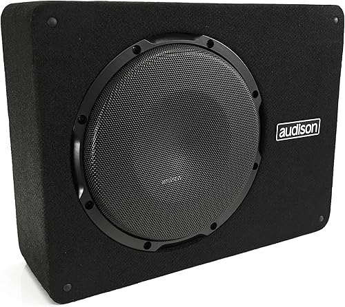 Audison APBX 10 AS2 – Subwoofer Actif 250 mm en Caisson Clos, ampli intégré, Basses Profondes et maîtrisées, Puissance Max 800W - Poukt
