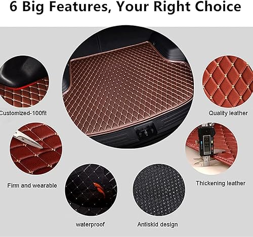 SZFCL Cuir Tapis Coffre Voiture pour Volkswagen T-Roc R-Line 2019-2023 2024 Lower Layer, Antidérapant Imperméable Protection Coffre Cargaison Doublure Accessories,Black-1 - Poukt