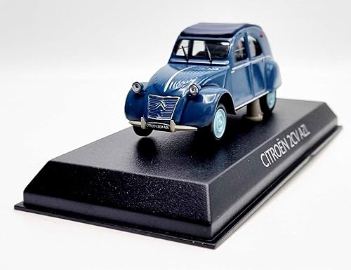 NOREV CITROËN 2CV AZL de 1960 Bleu Glacier Jantes Bleues Voiture de Collection 1/43 Métal - Poukt