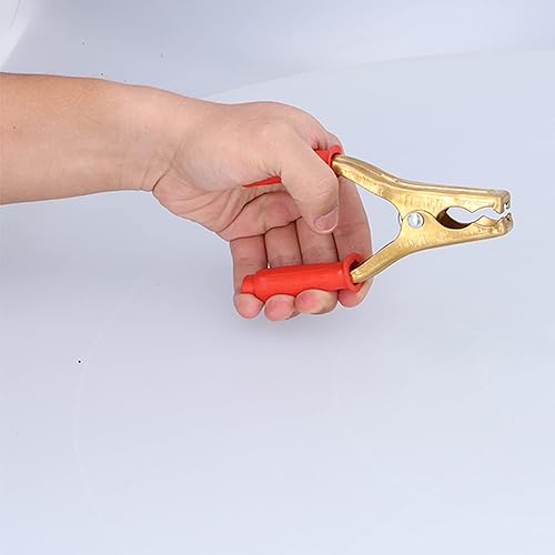 Pince de Batterie de Voiture 200a, 2 Pièces Pince Crocodile Electrique pour Charger et Tester les Batteries, Connecteur de Pince de Chargeur de Test électrique en Cuivre, Rouge Noir - Poukt